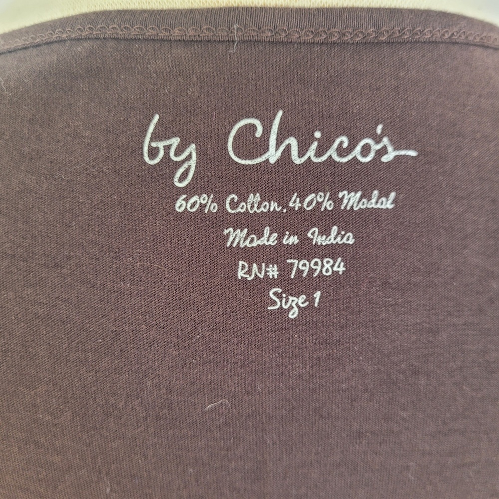 Chico's Western Sequin Tank Top Brown size 1 (Medium) - Picture 6 of 11